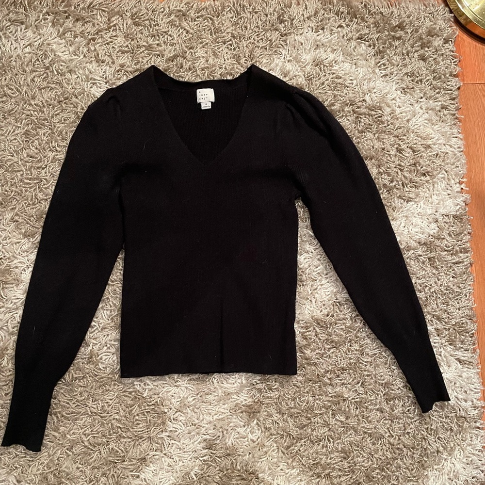Black V-Neck Sweater
